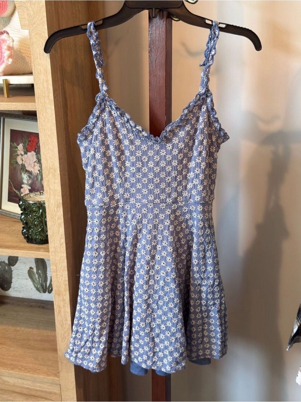 Alter’d State Blue Floral Spaghetti Strap Dress for Girls